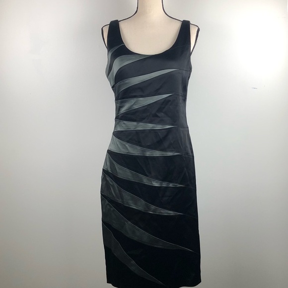 JAX women’s black and gray evening dress bodycon SZ 14 - Picture 8 of 8